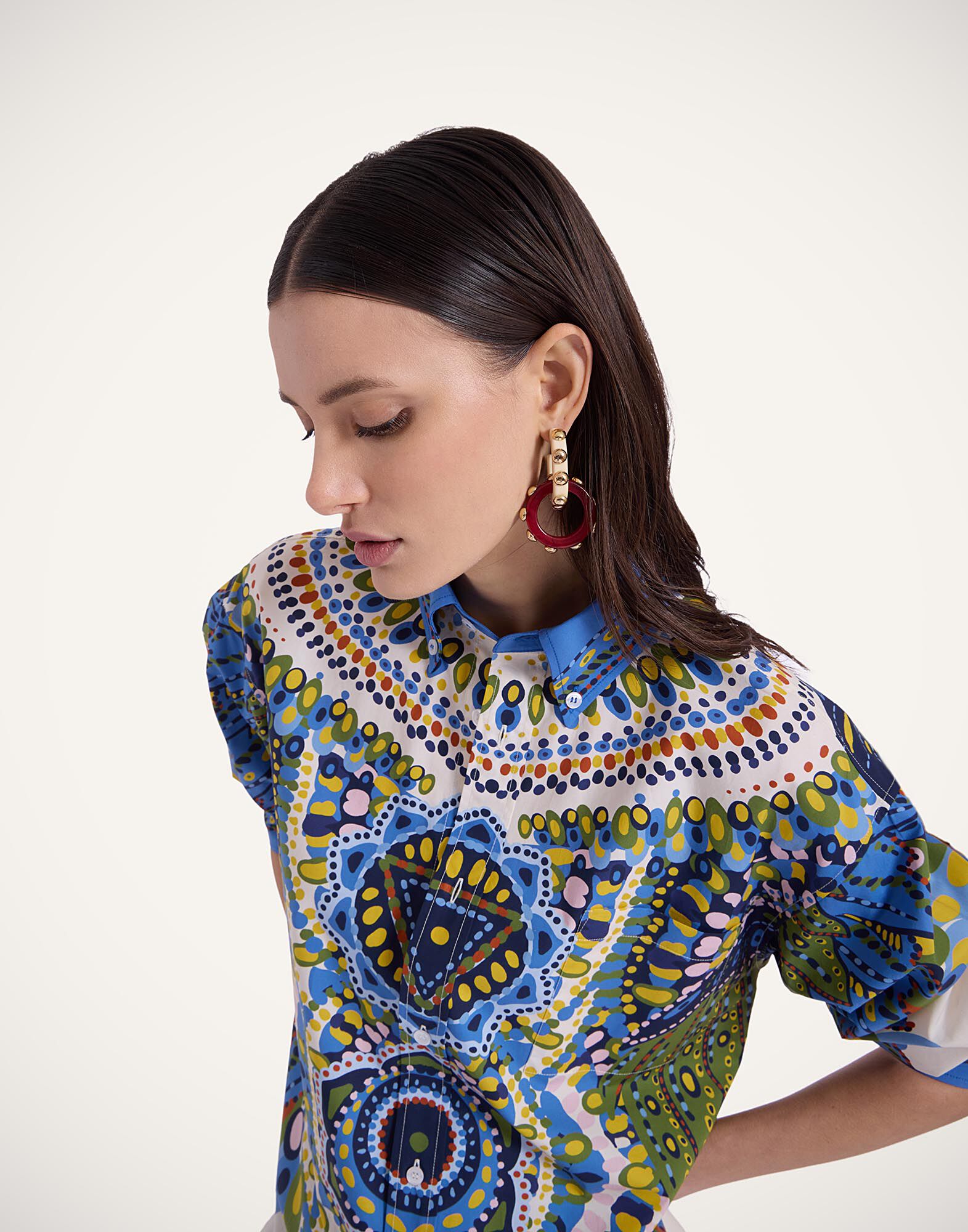 La DoubleJ Better Than You Boyfriend's Shirt Chakra Plac&eacute;e Multicolor SHI0092COT015CHA05MU01