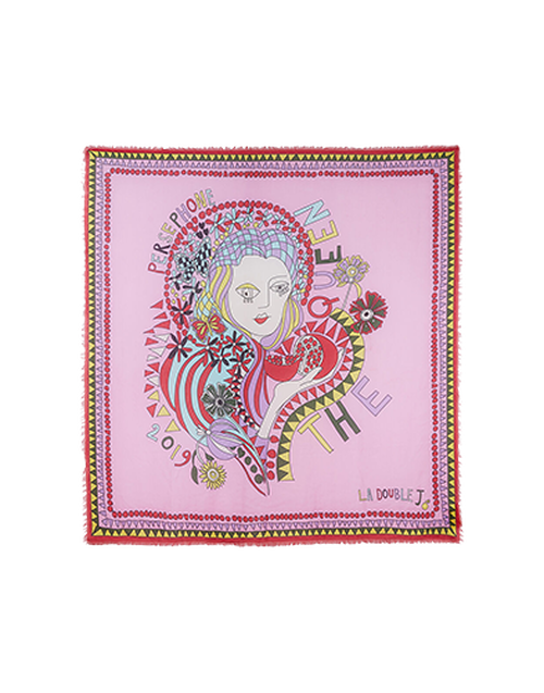 LaDoubleJ Square Scarf Persephone SCA0006MOC001PRS0001