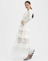 La DoubleJ Footloose Lacey Dress White DRE0626EMB028SOLIDWH01