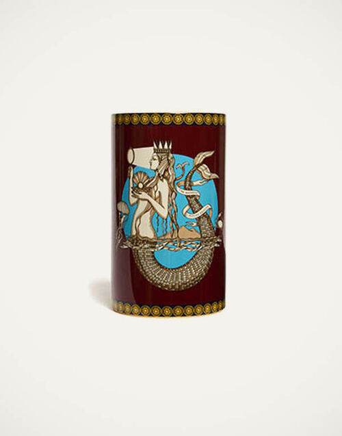 La DoubleJ Small Pillar Vase The Mermaid Bordeaux VAS0024CER001MRM01RE02