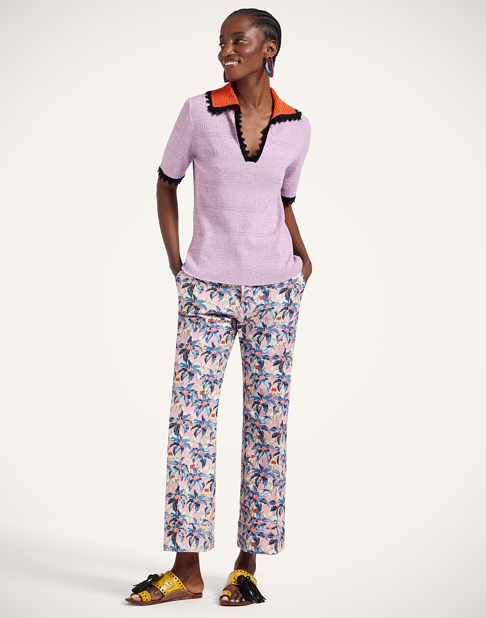 La DoubleJ Hendrix Pants Mini Tropicana Mauve TRO0014COT005TRC02PU06