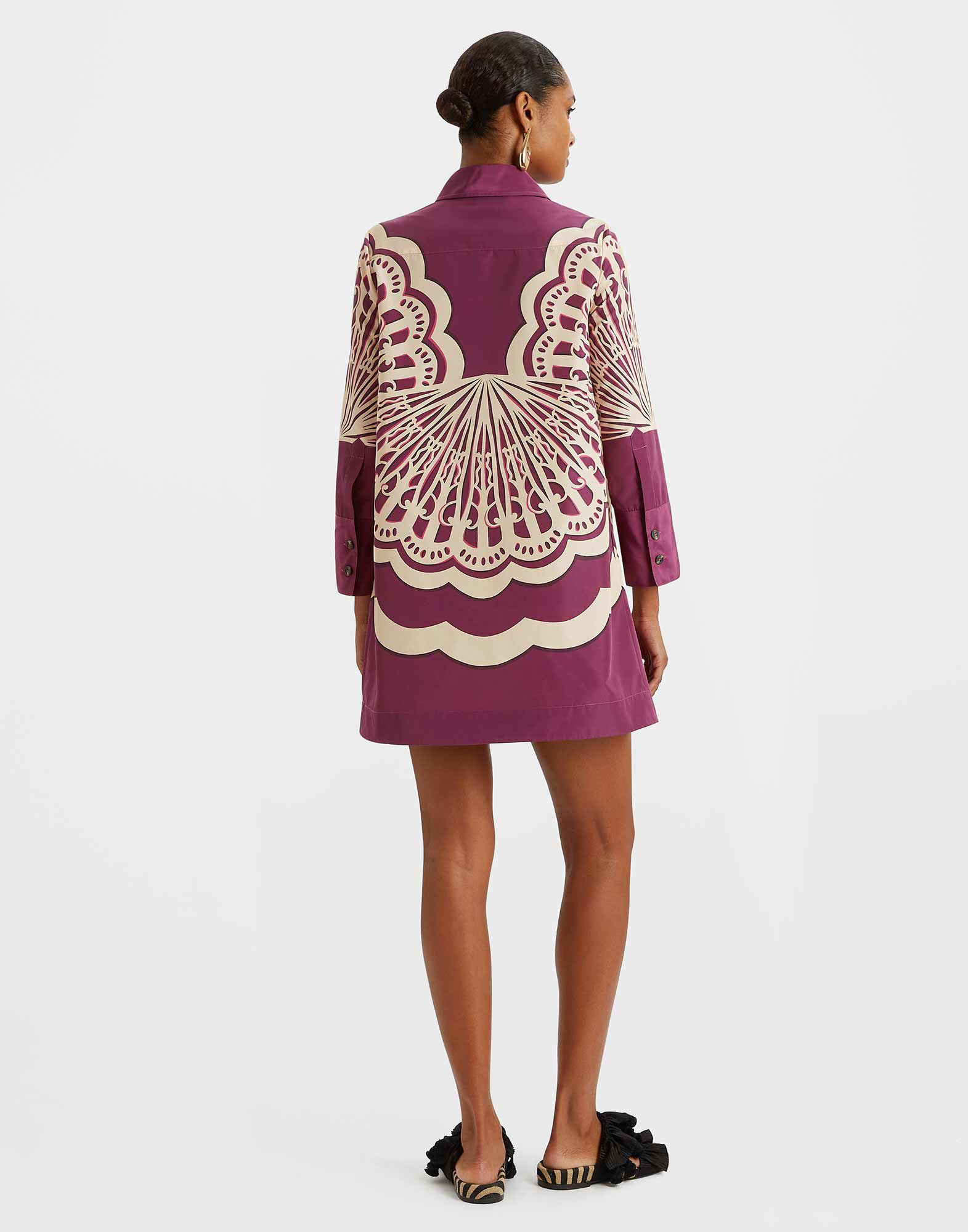 La DoubleJ Short Artemis Dress Fans Plac&eacute;e Purple DRE0701FAI002FAN03PU01