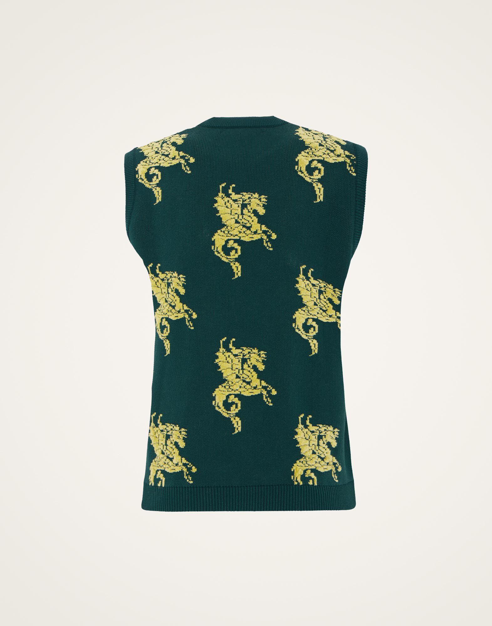 La DoubleJ Gryphos Gilet Black & Lime PUL0212KNI121VA289GR09