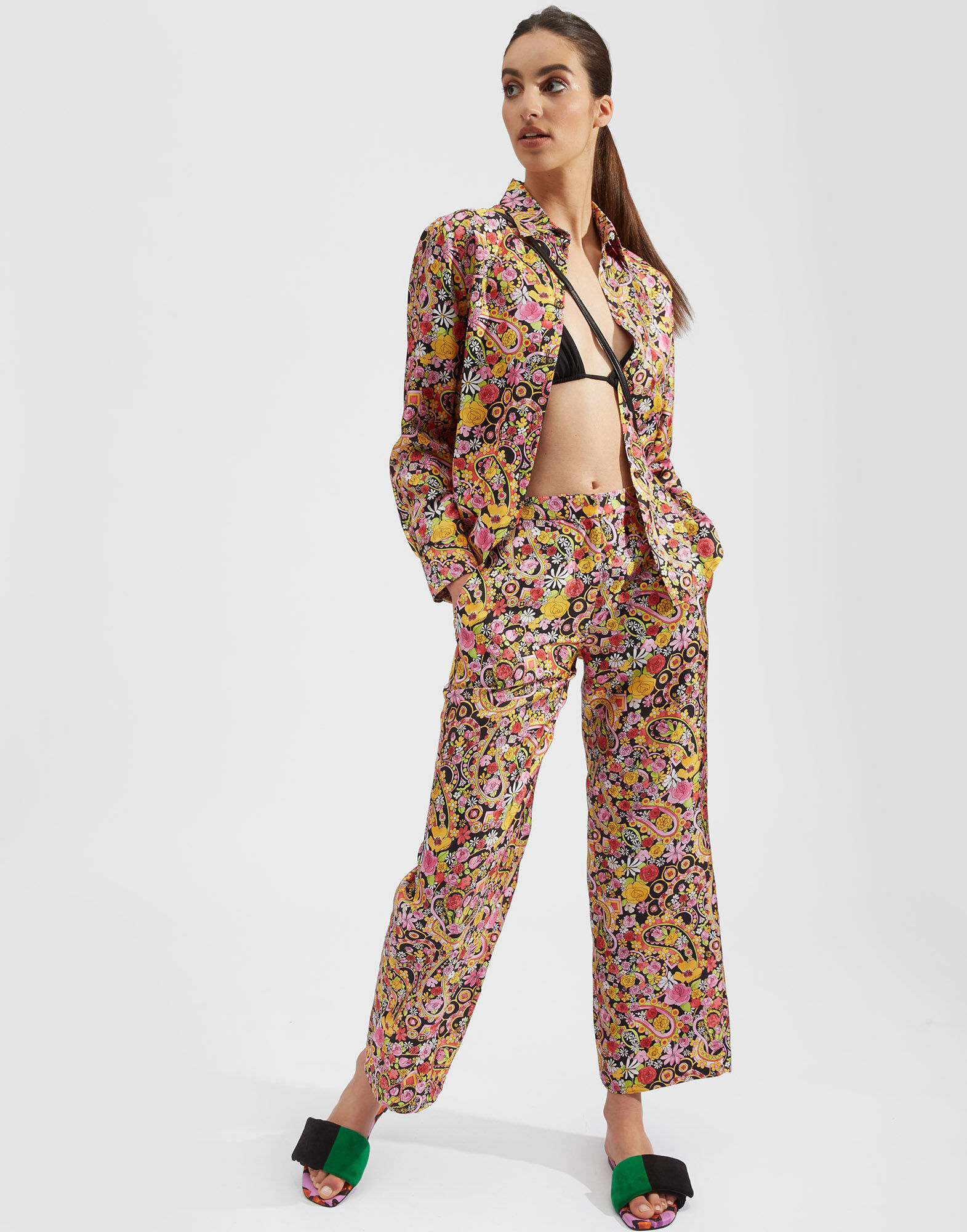 La DoubleJ Boy Shirt Tripping Nero SHI0001SIL001TRG0002