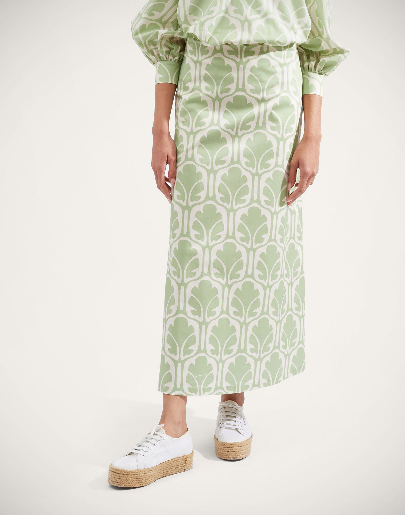 La DoubleJ A-Long Skirt Grove SKI0018COT006GRV01GR05