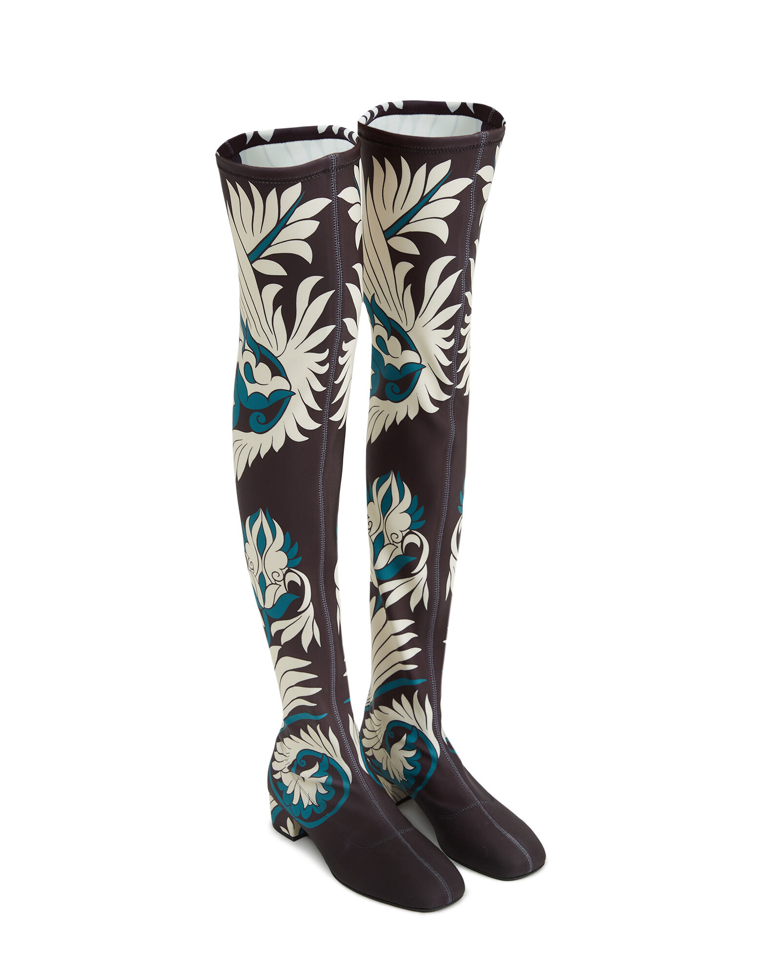 La DoubleJ Edie High Boots Mix Tiles Blue SHO0089LYC005MIX02BU07