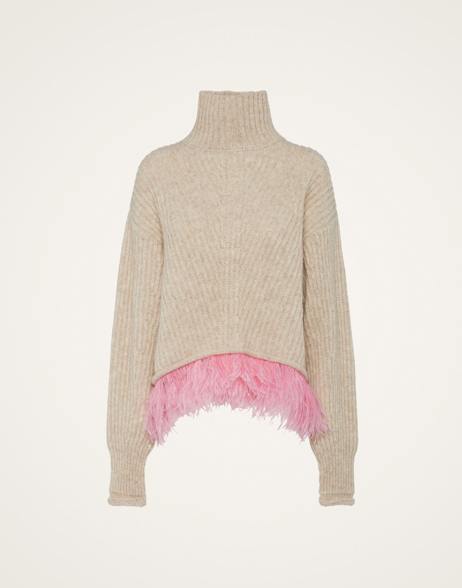 La DoubleJ High Kick Sweater Ivory PUL0174KNI098VA211WH04