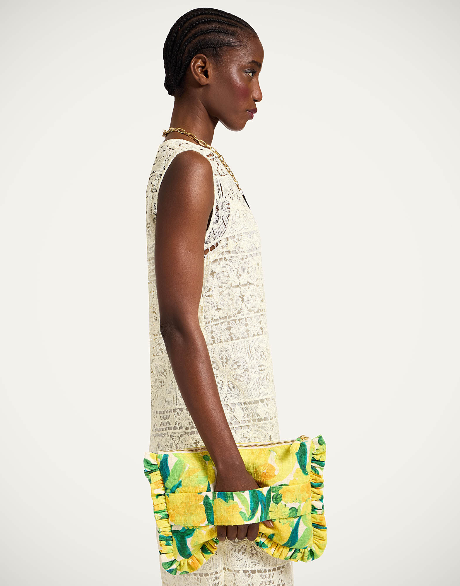 La DoubleJ Hand Pochette Zesty Yellow BAG0059COT005ZES01YE02