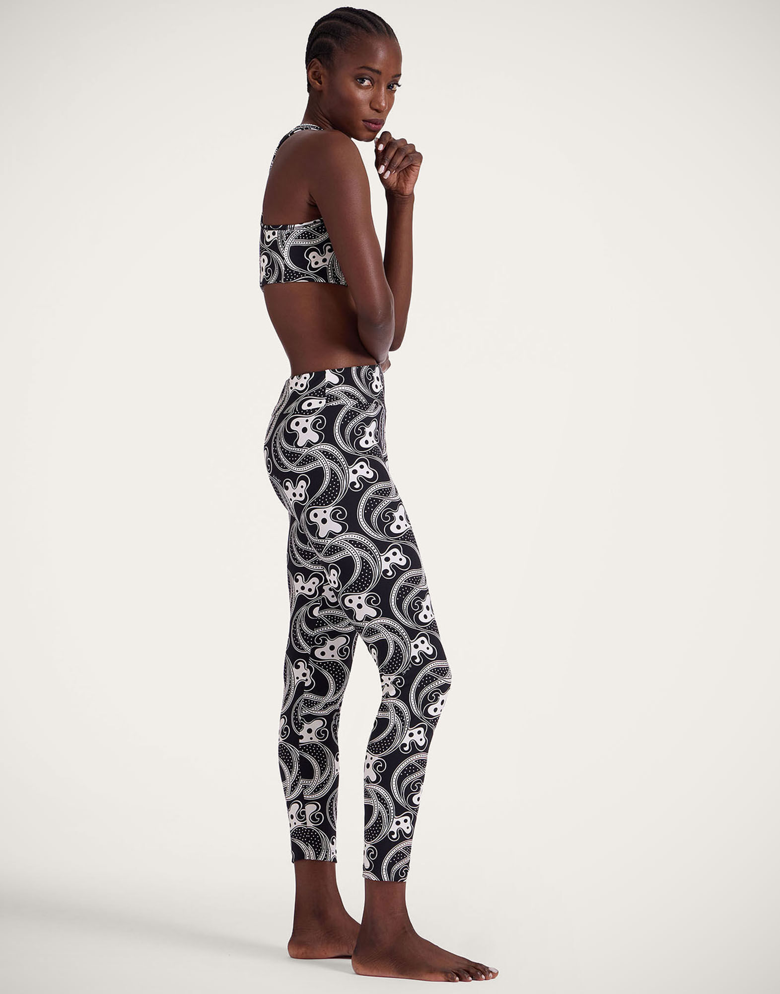 La DoubleJ Magica Leggings Aperol Black & White TRO0144JER049APE01BL03