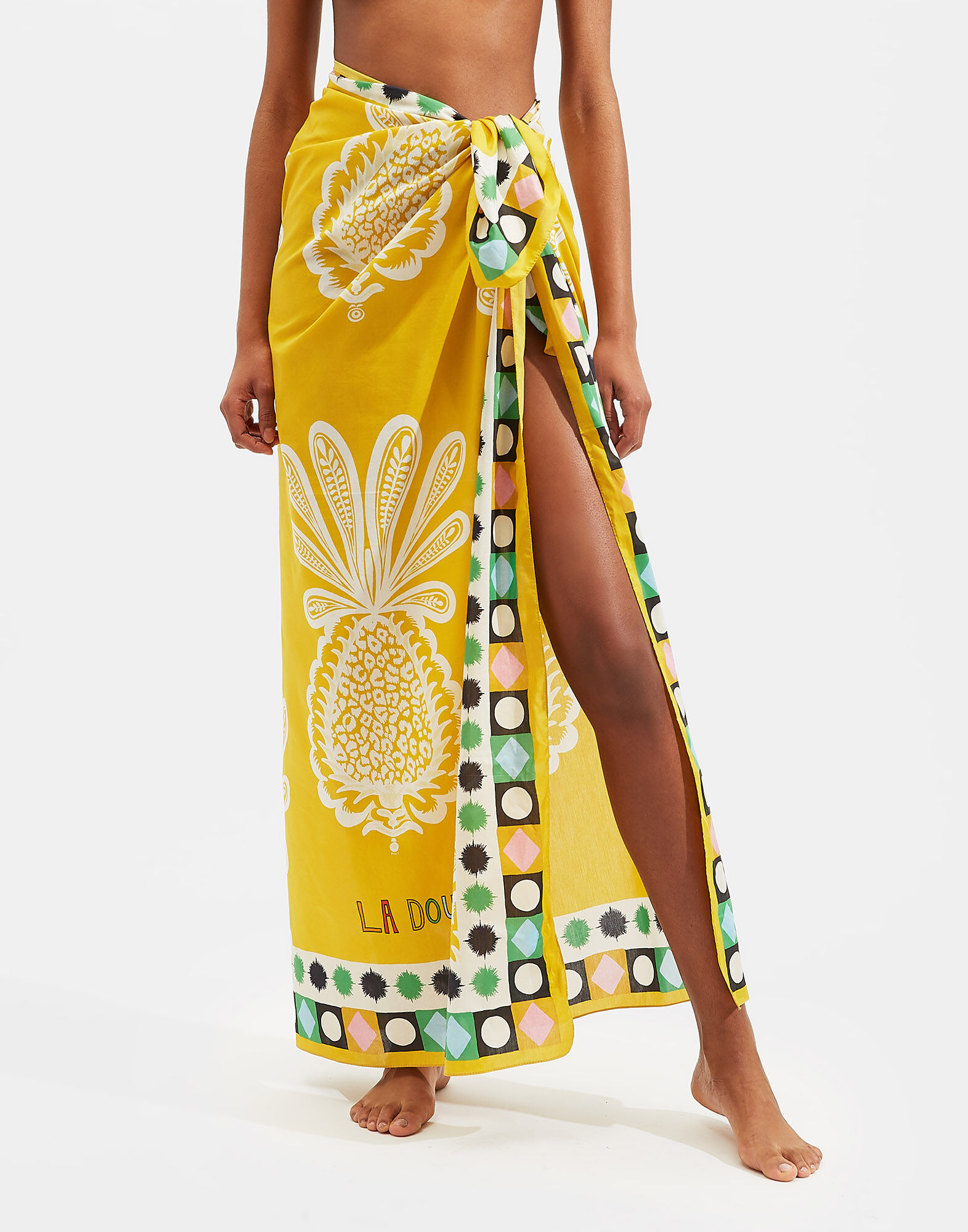 LaDoubleJ Square Scarf (135X135) Big Pineapple SCA0006COS001PNP0001