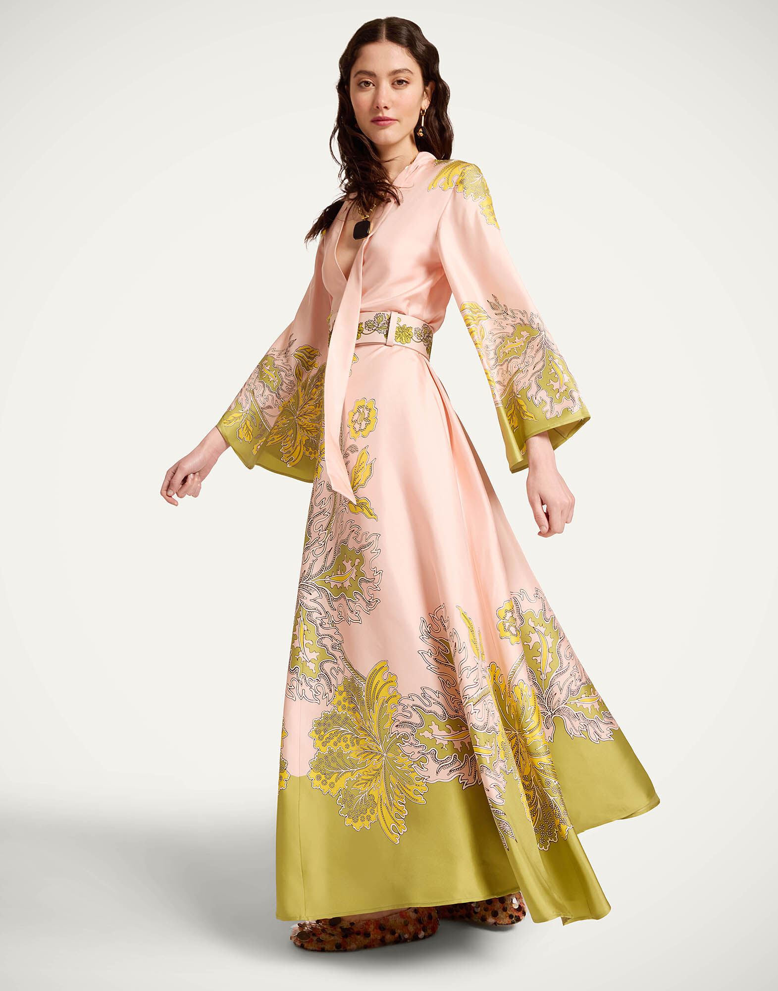 La DoubleJ Magnifico Dress Swathe Plac&eacute;e Pink DRE0232SIL001SWA03PI01