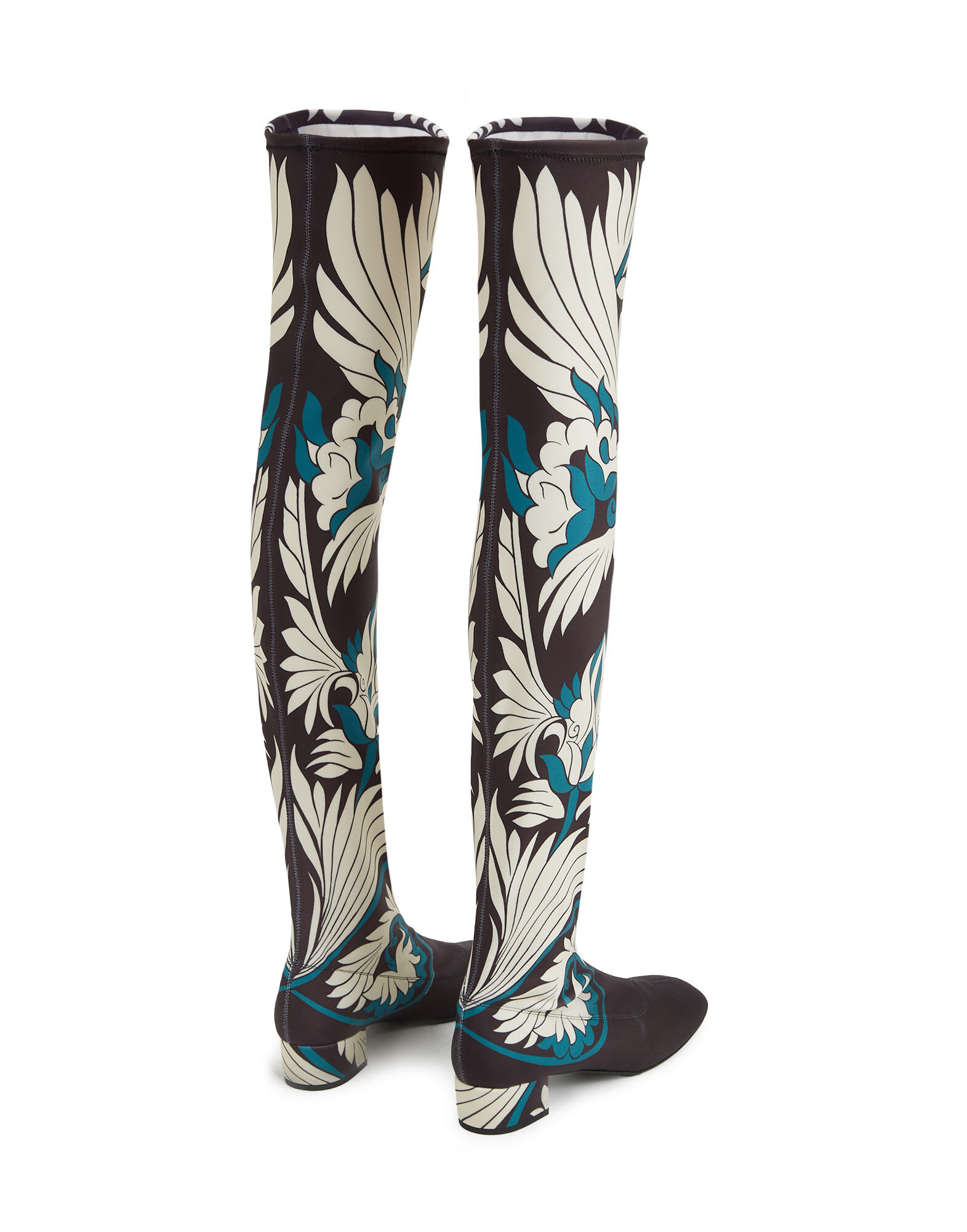 La DoubleJ Edie High Boots Mix Tiles Blue SHO0089LYC005MIX02BU07