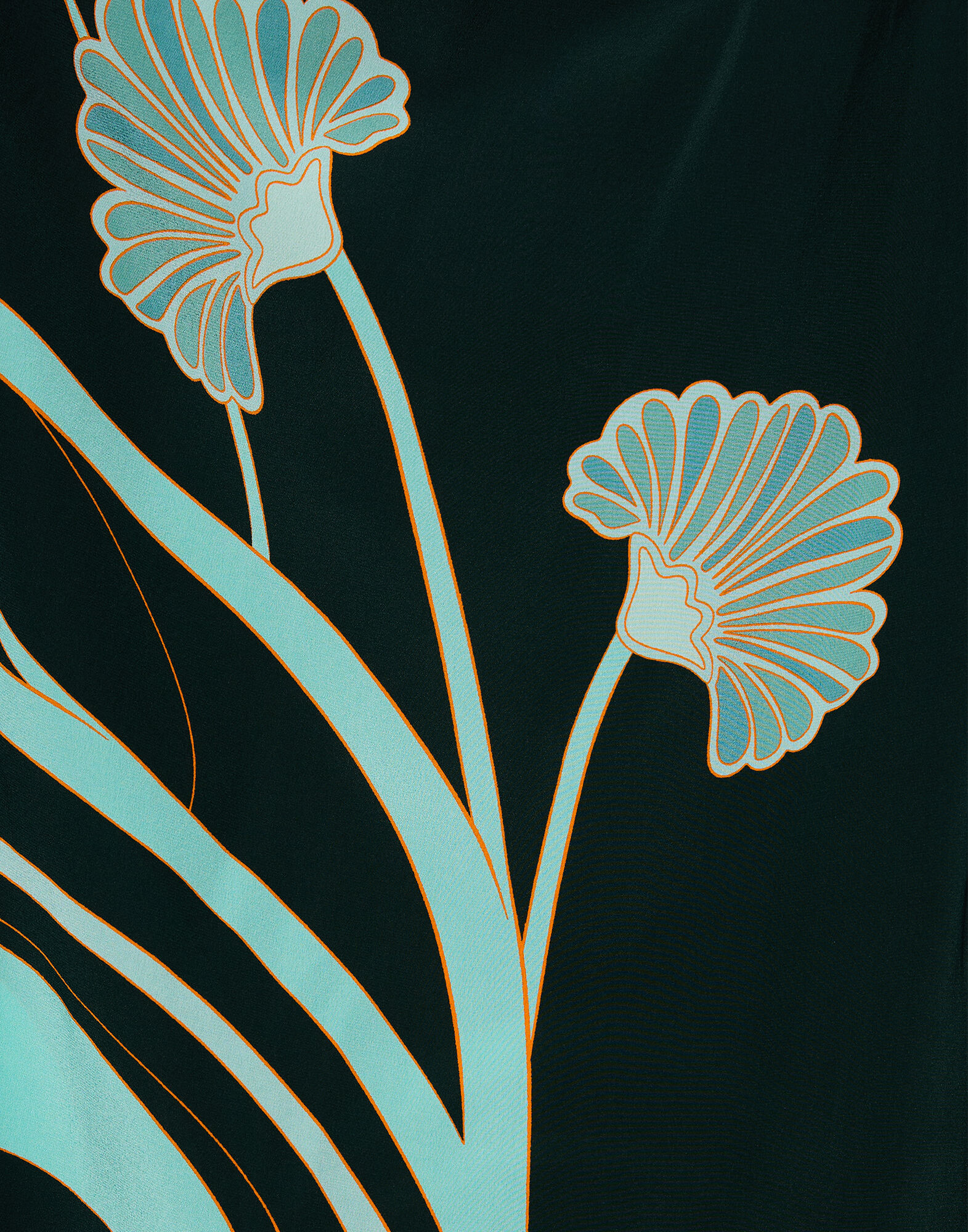 La DoubleJ Long Camerino Dress Blooming Tulip Plac&eacute;e Dark Green DRE0720CRE001BTU01GR03