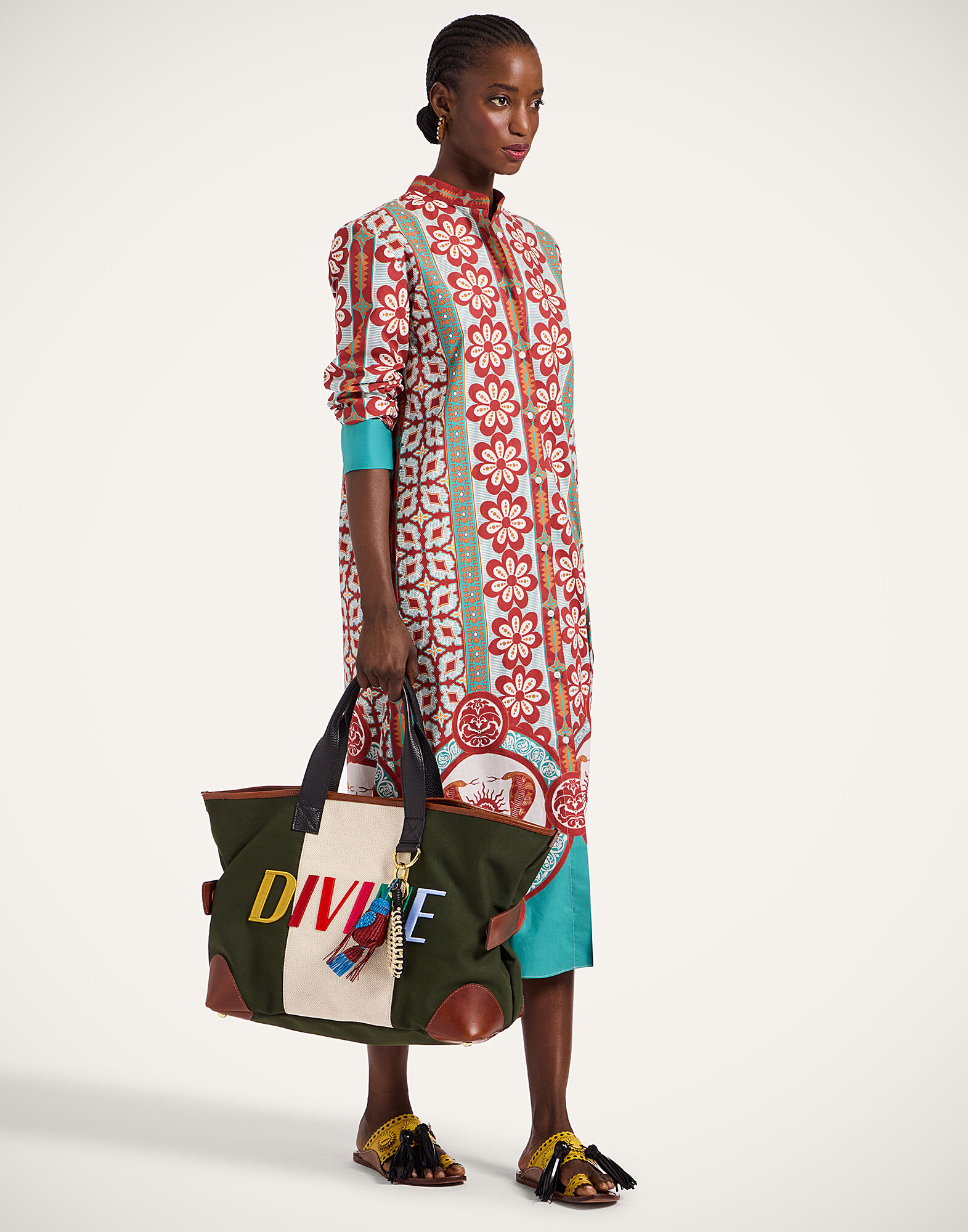 Sundowner Tunic in Pagoda Placée Rust for Women | La DoubleJ US Sundowner Tunic in Pagoda Placée Rust for Women | La DoubleJ US