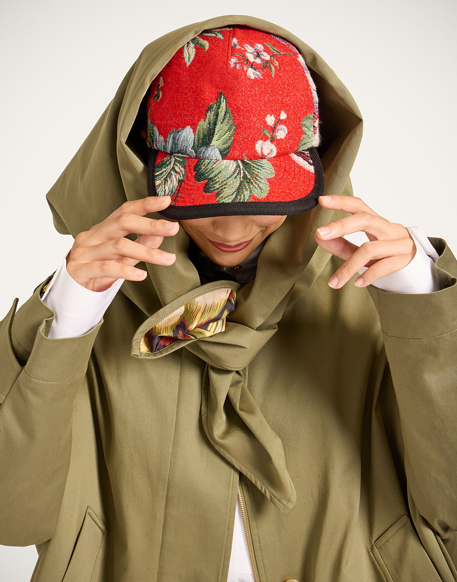 La DoubleJ Windsor Parka Solid Military Green JAC0160COT081SOLIDGR12