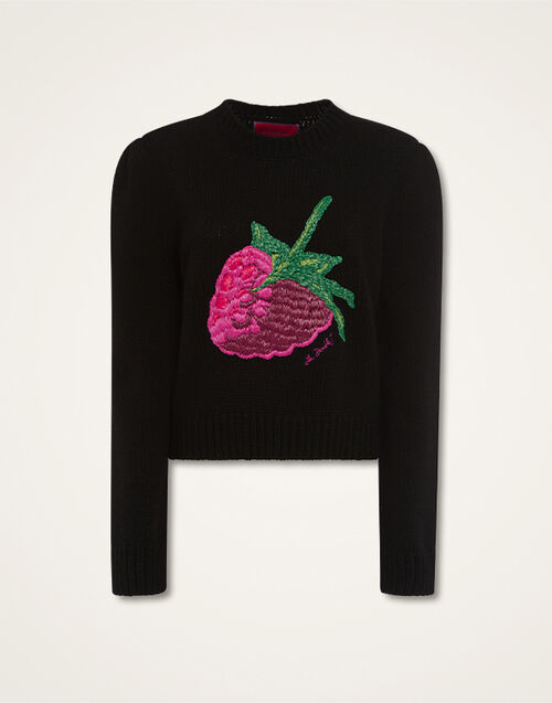 La DoubleJ Lampone Sweater Black PUL0179KNI093VA203BL01