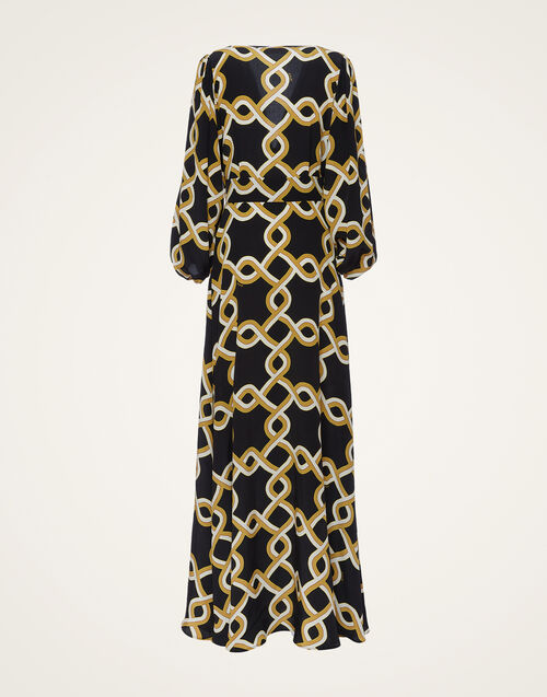 black and gold dress gown GOLDEN BABY MAXI SATIN DRESS WITH GOLD CHAIN TRIM BLACK – AKIRA