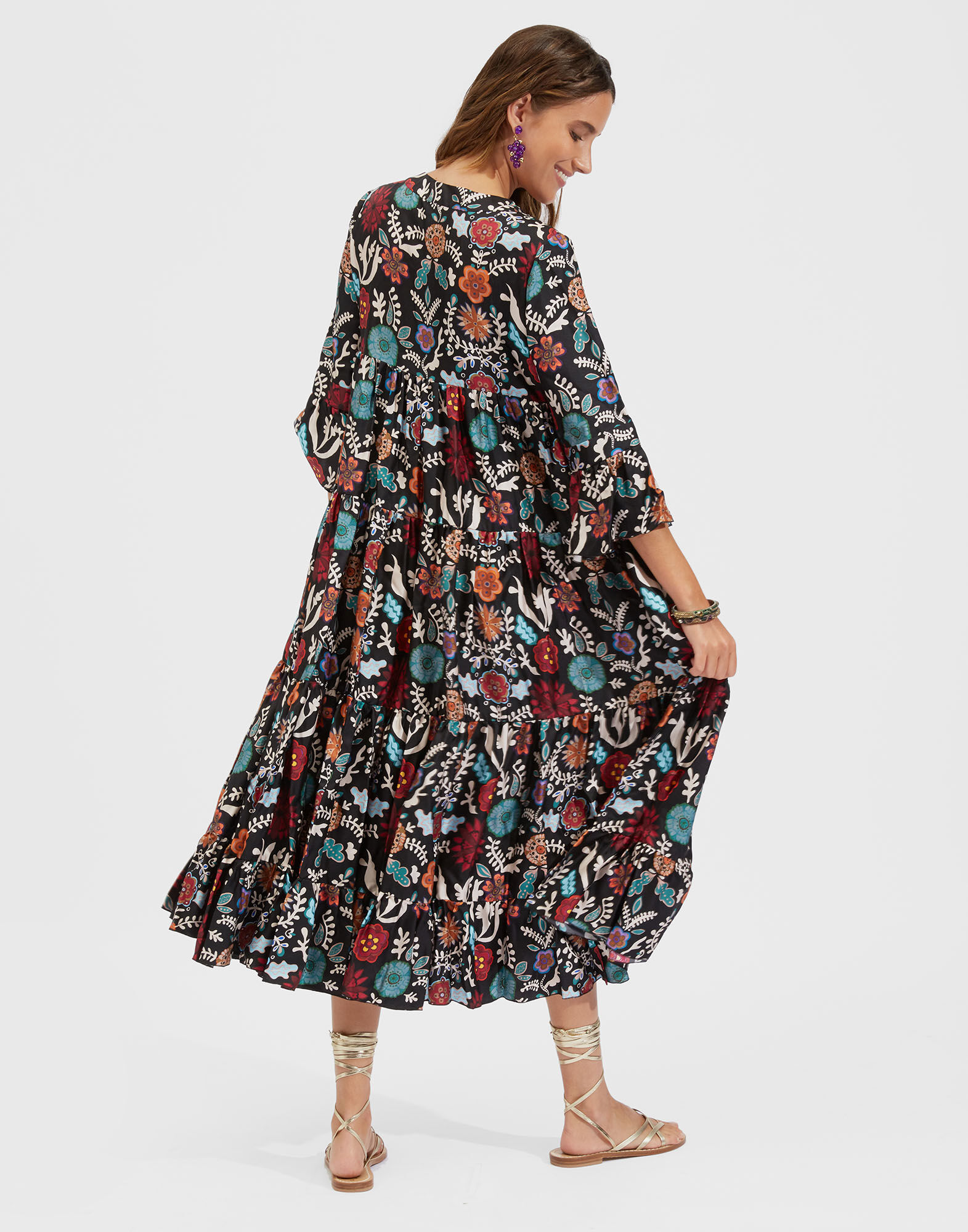 LaDoubleJ Jennifer Jane Dress Fire Flower DRE0114SIL001FIR0001