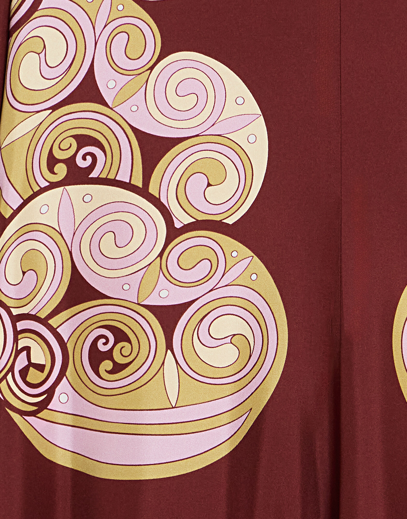 La DoubleJ Magnifico Dress Kells Swirl Plac&eacute;e Burgundy DRE0232SIL006KLS01RE07