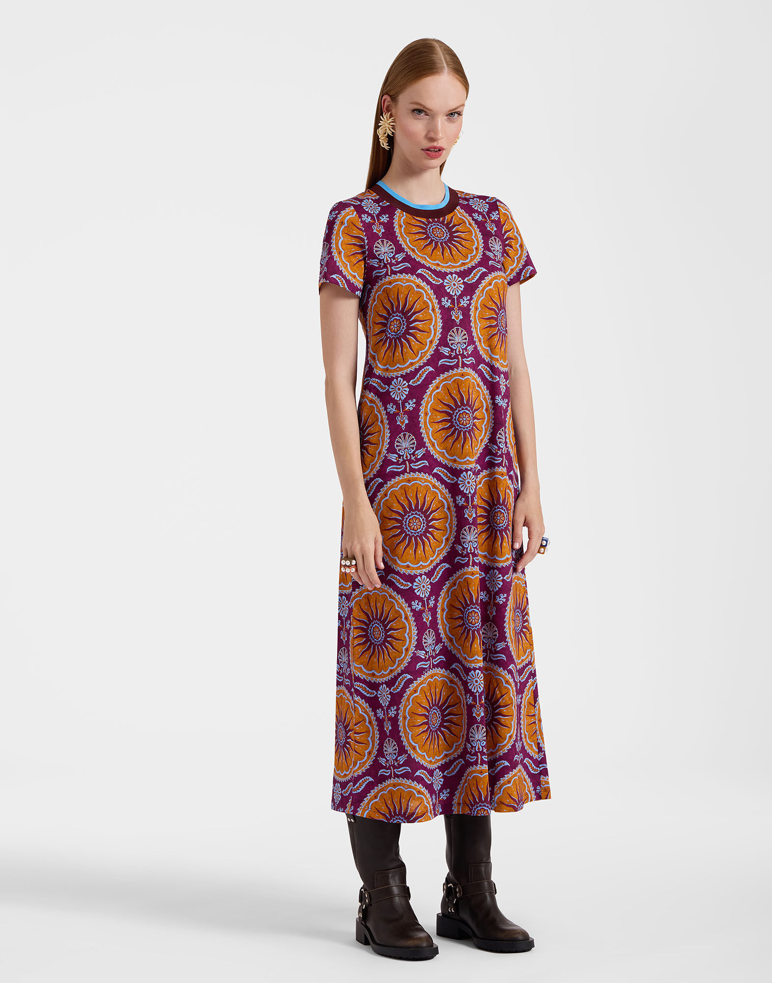 La DoubleJ Sporty Swing Dress Sovereign Purple DRE0247JER002SOV01PU01