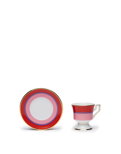 Espresso Cup & Saucer Set of 2 in Rainbow Rosa - Homeware