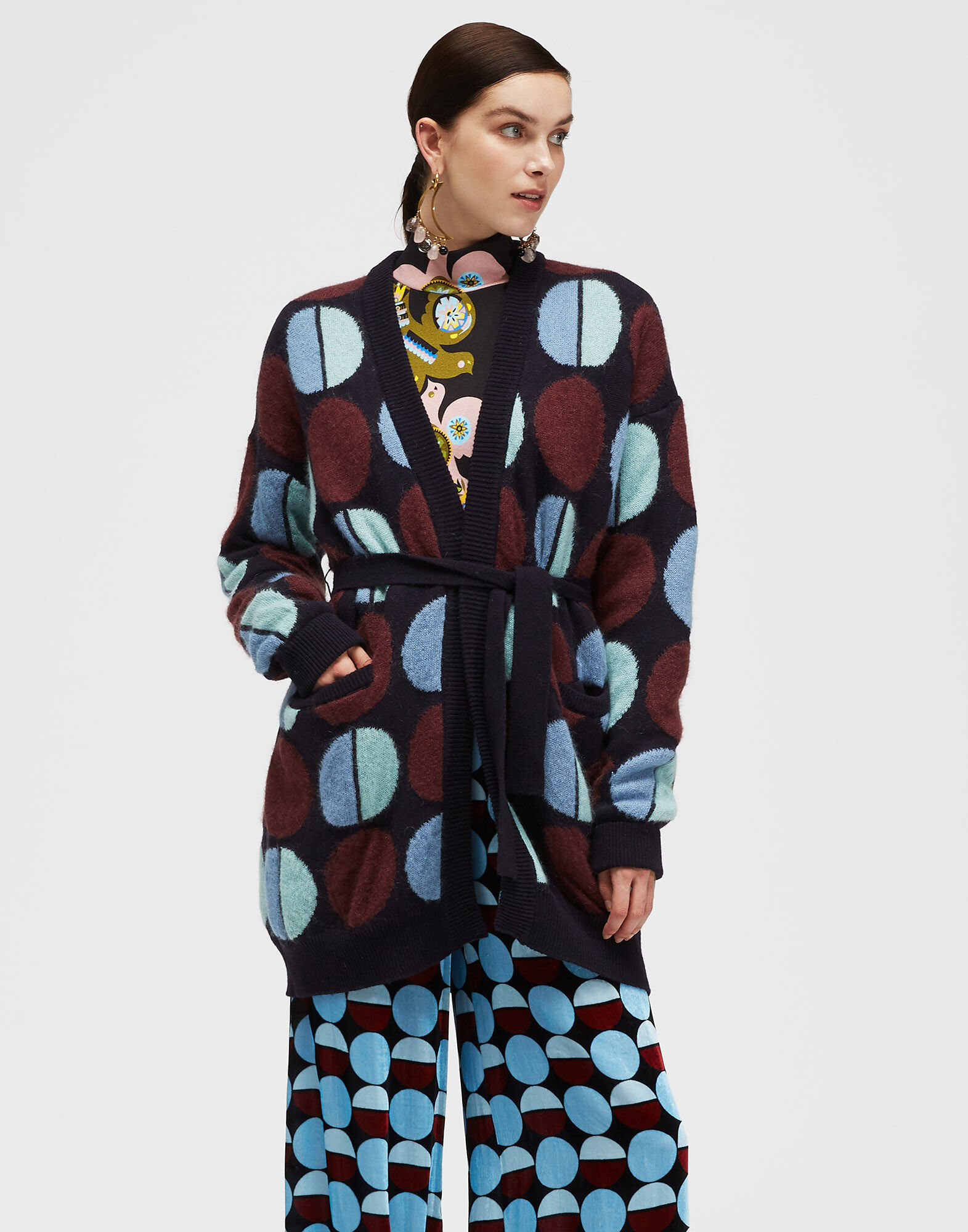 LaDoubleJ Bowling Cardigan Sfere Blu PUL0030KNI031SFE0006