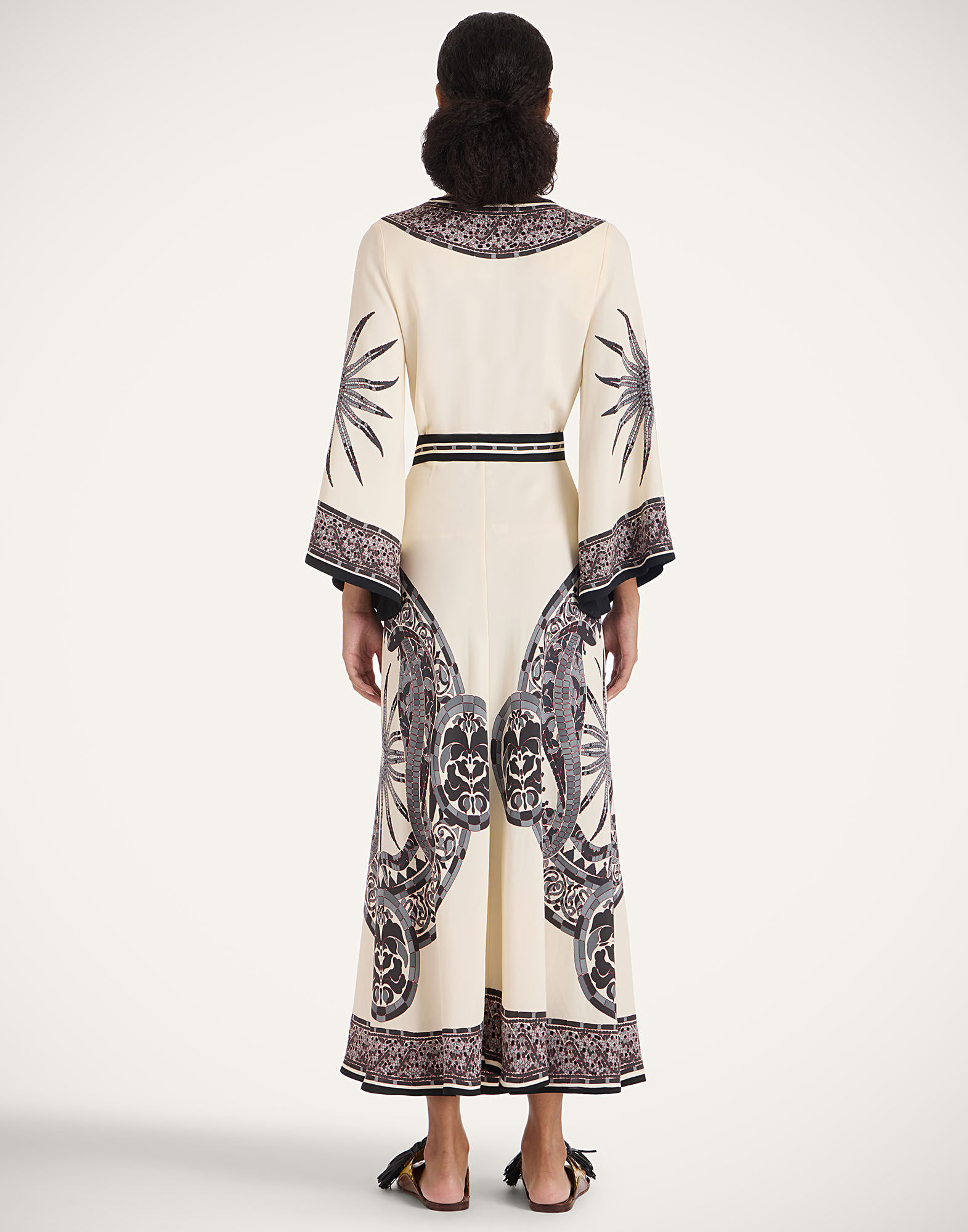 La DoubleJ The Wrap Dress Cobra Plac&eacute;e Grey DRE0734VIS006COB01GY02