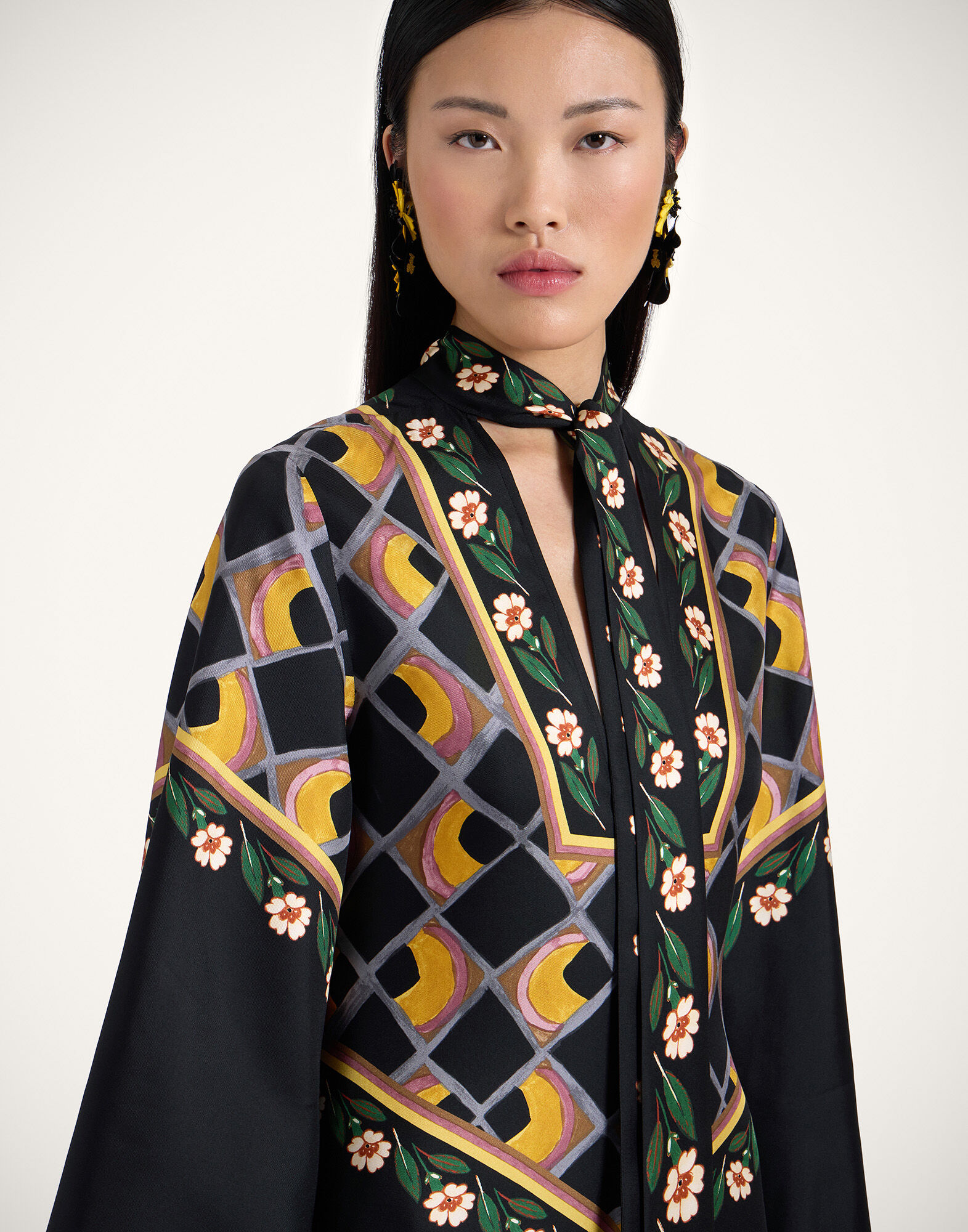 La DoubleJ Magnifico Dress Dazed Plac&eacute;e Black DRE0232SIL001DAZ01BL01