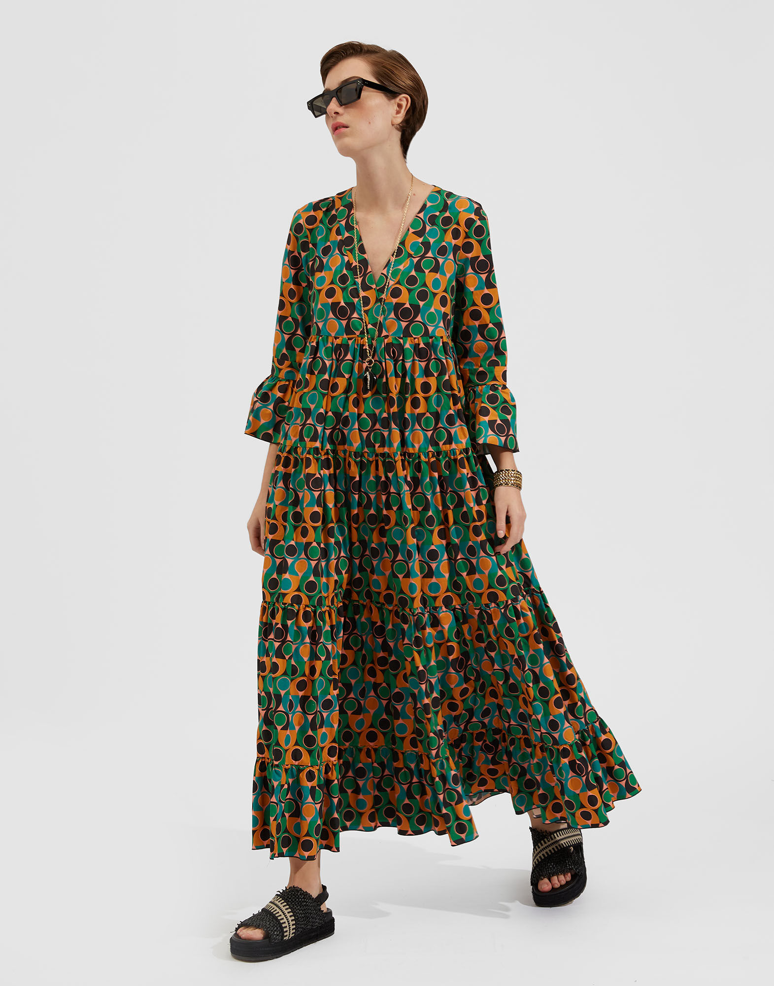 LaDoubleJ Jennifer Jane Dress Gumball Verde DRE0114COT001GUM0002