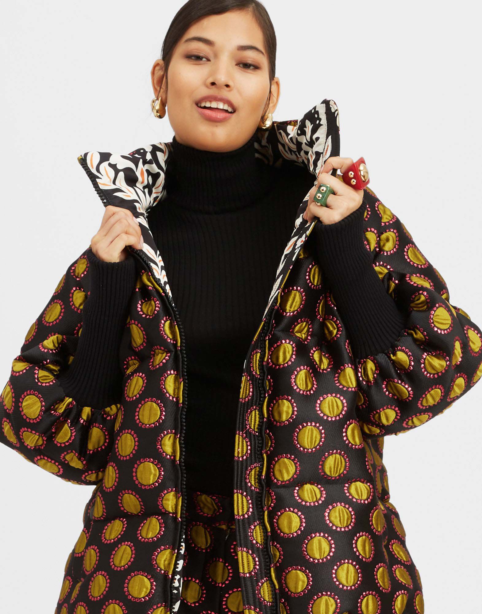 La DoubleJ St. Moritz Reversible Jacket Winter Sun Black DOW0003JCQ060WSU01BL01