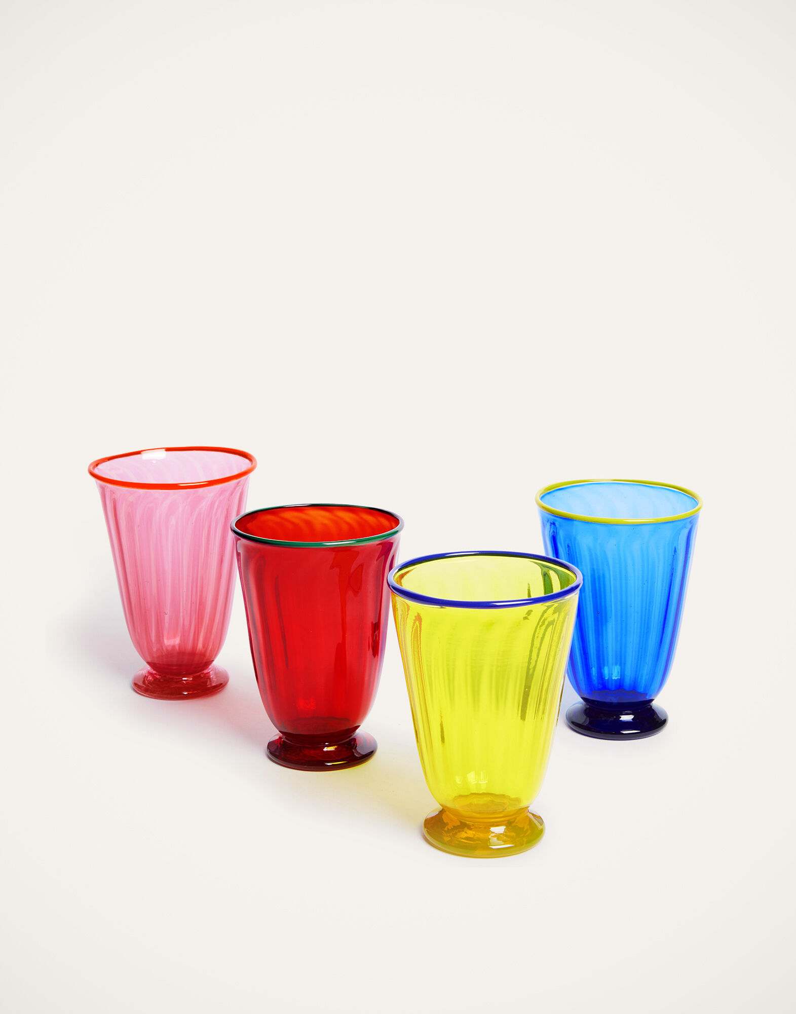 La DoubleJ Rainbow Glass Set of 4 Rainbow GLA0004MUR001ASS0001