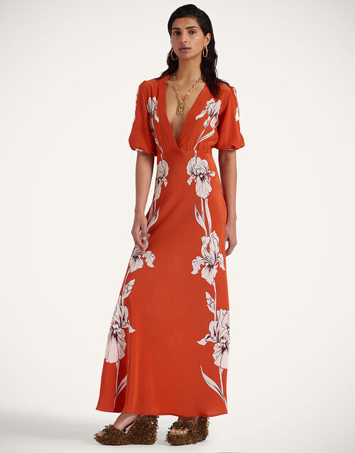 La Doublej Dresses Women - Marlene Dress Iris Place Dark Orange M 100% Silk