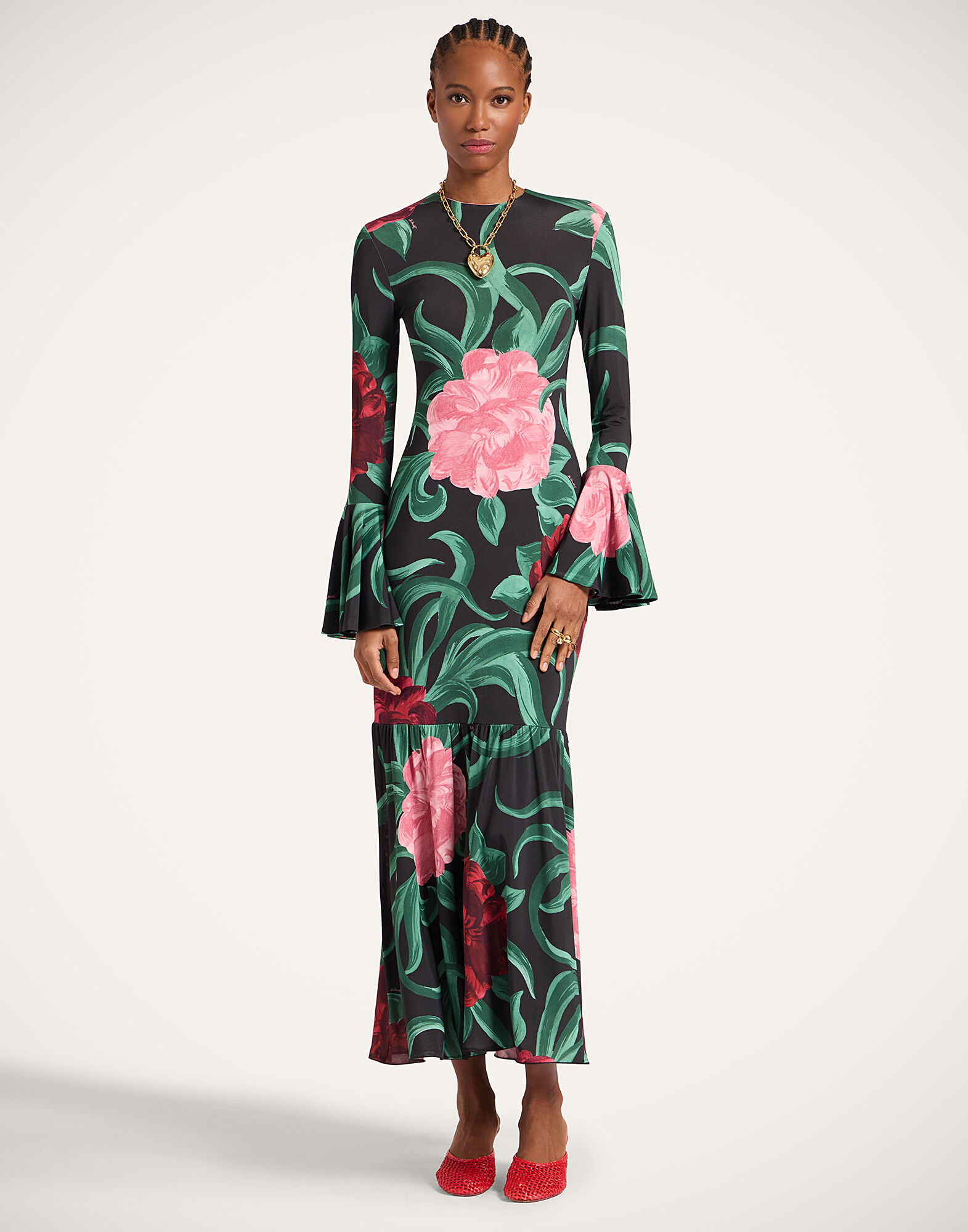 La DoubleJ Alba Dress Peony Black DRE0670JER027PEO05BL01