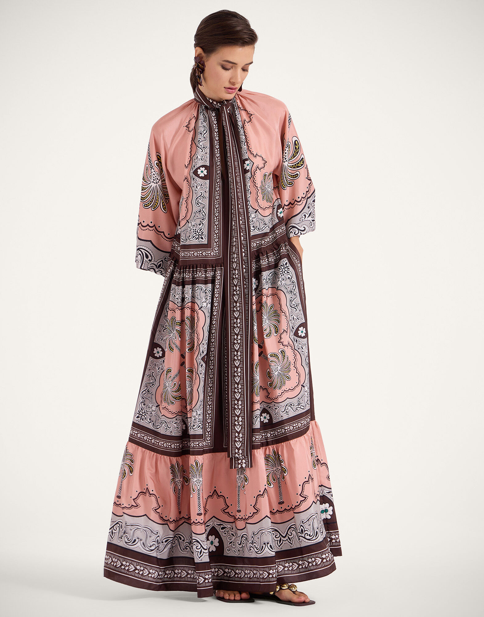 La DoubleJ Athena Dress Mirage Plac&eacute;e Pink DRE0618SIL009AGE01PI01