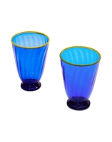 La DoubleJ Rainbow Glass Set of 2 Blue GLA0014MUR001BLU0001