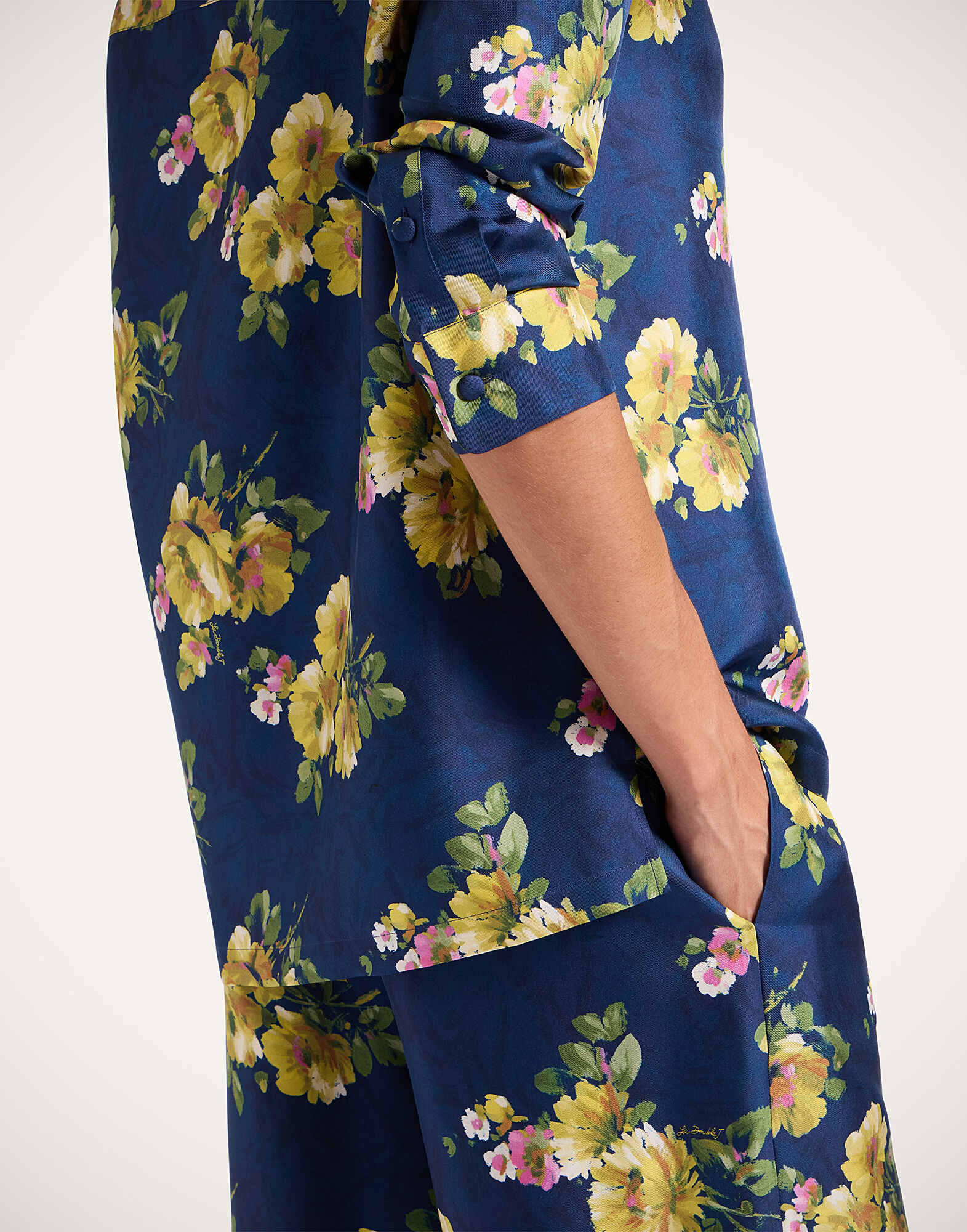 La DoubleJ Palazzo Pants Riptide Midnight Blue TRO0003SIL001RIP01BU04