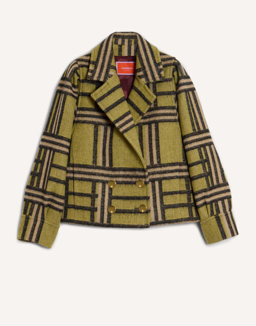 La DoubleJ Victoria Jacket Kells Check Green JAC0201WOL038KEL02GR02