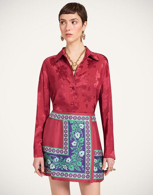 La DoubleJ Boy Shirt Solid Brick Red SHI0001JCQ133SOLIDRE06