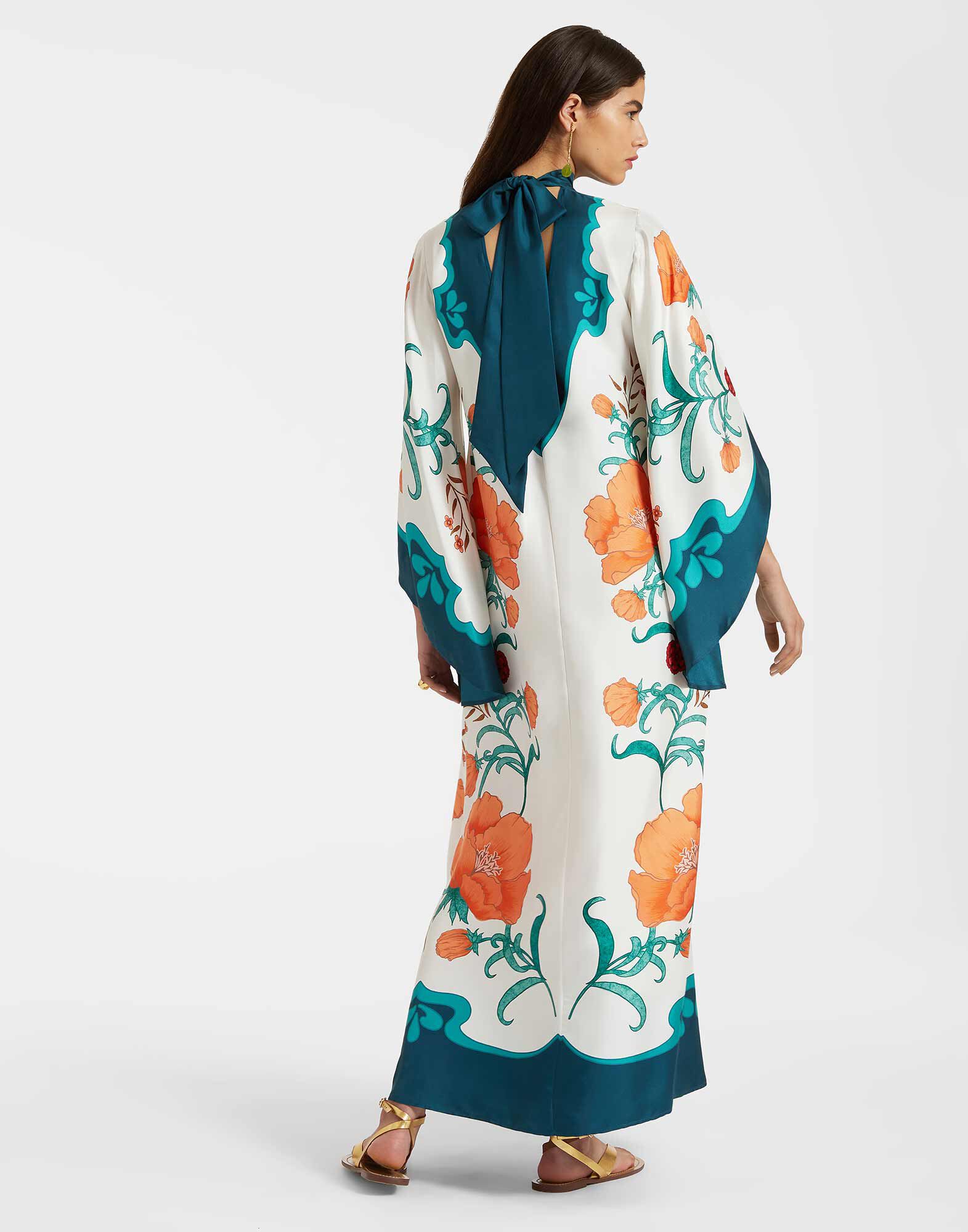 La DoubleJ Magnifico Dress Morpheus Plac&eacute;e Orange DRE0788SIL001MOR01OR02