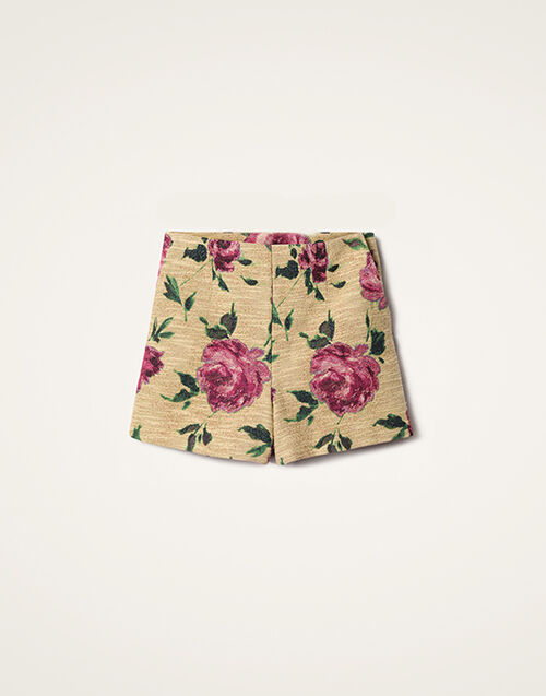 La DoubleJ Margarita Shorts Roses Light Beige TRO0112COT069ROS06BR01