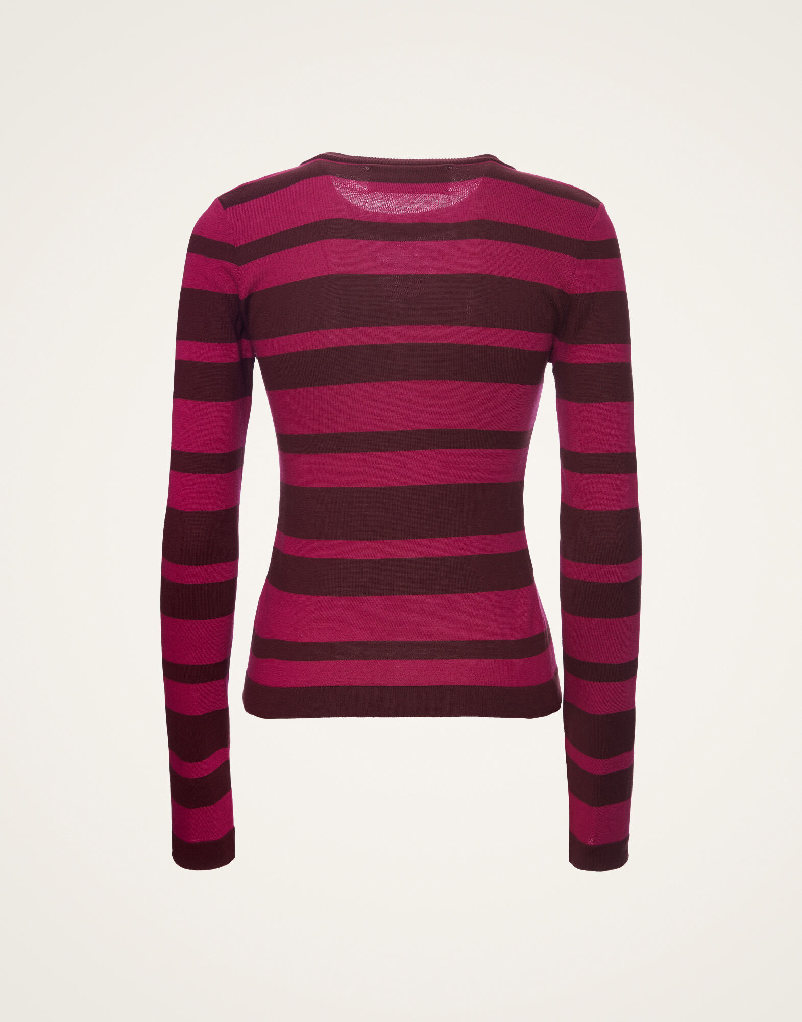 La DoubleJ Crew Top Solid Fuchsia PUL0118KNI106VA236PI03