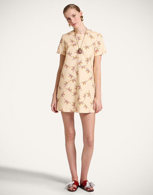 La DoubleJ Mini Swing Dress Farfalla Buttercream DRE0658COT005FAR08WH09