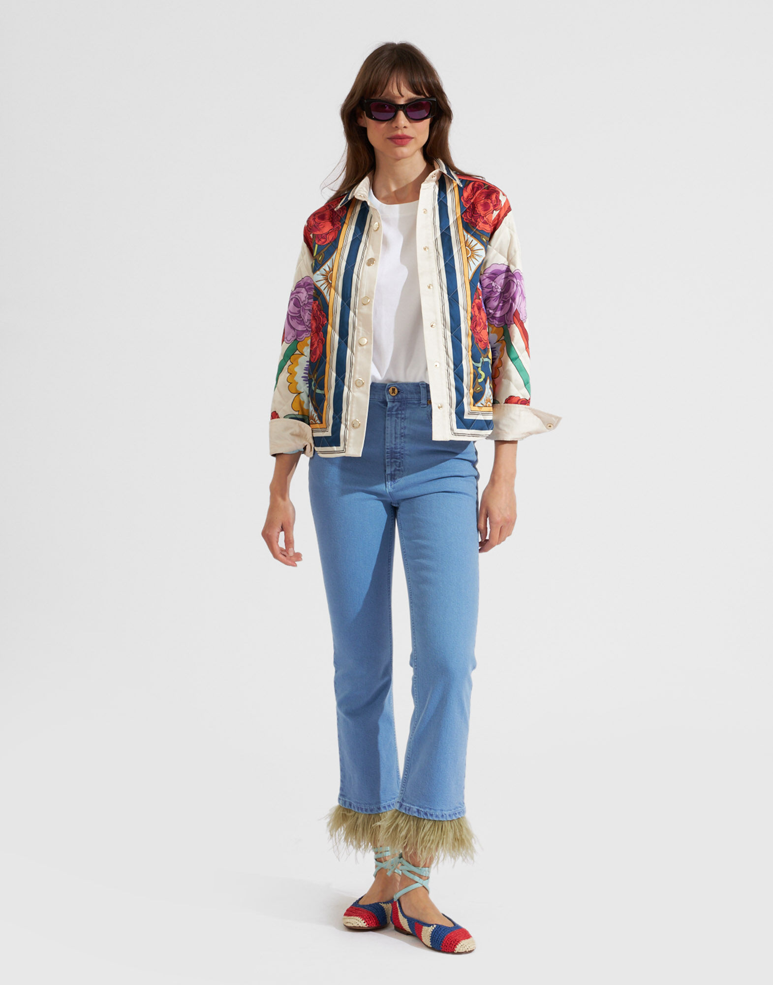 La DoubleJ Edie Jacket Taormina Plac&eacute;e Ivory JAC0068POL002LRT01WH04