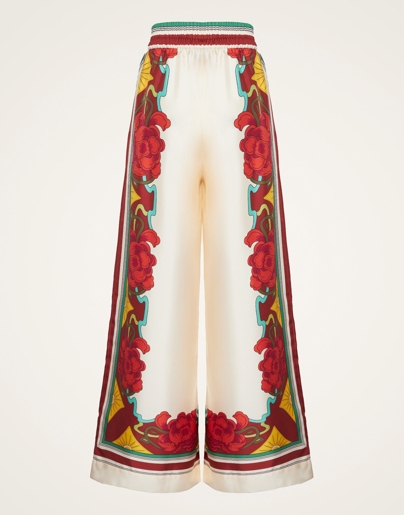 La DoubleJ Palazzo Pants Taormina Plac&eacute;e Ivory TRO0026SIL006LRT01WH04