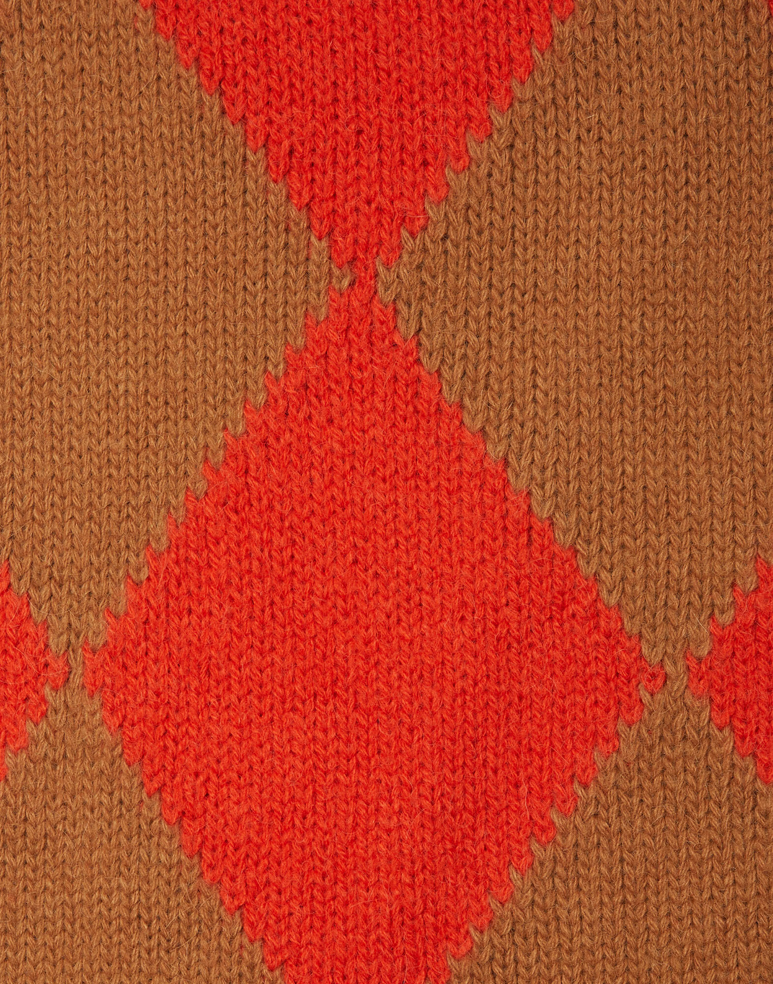 La DoubleJ Argyle Scarf Camel Orange SCA0029KNI064VAR0123
