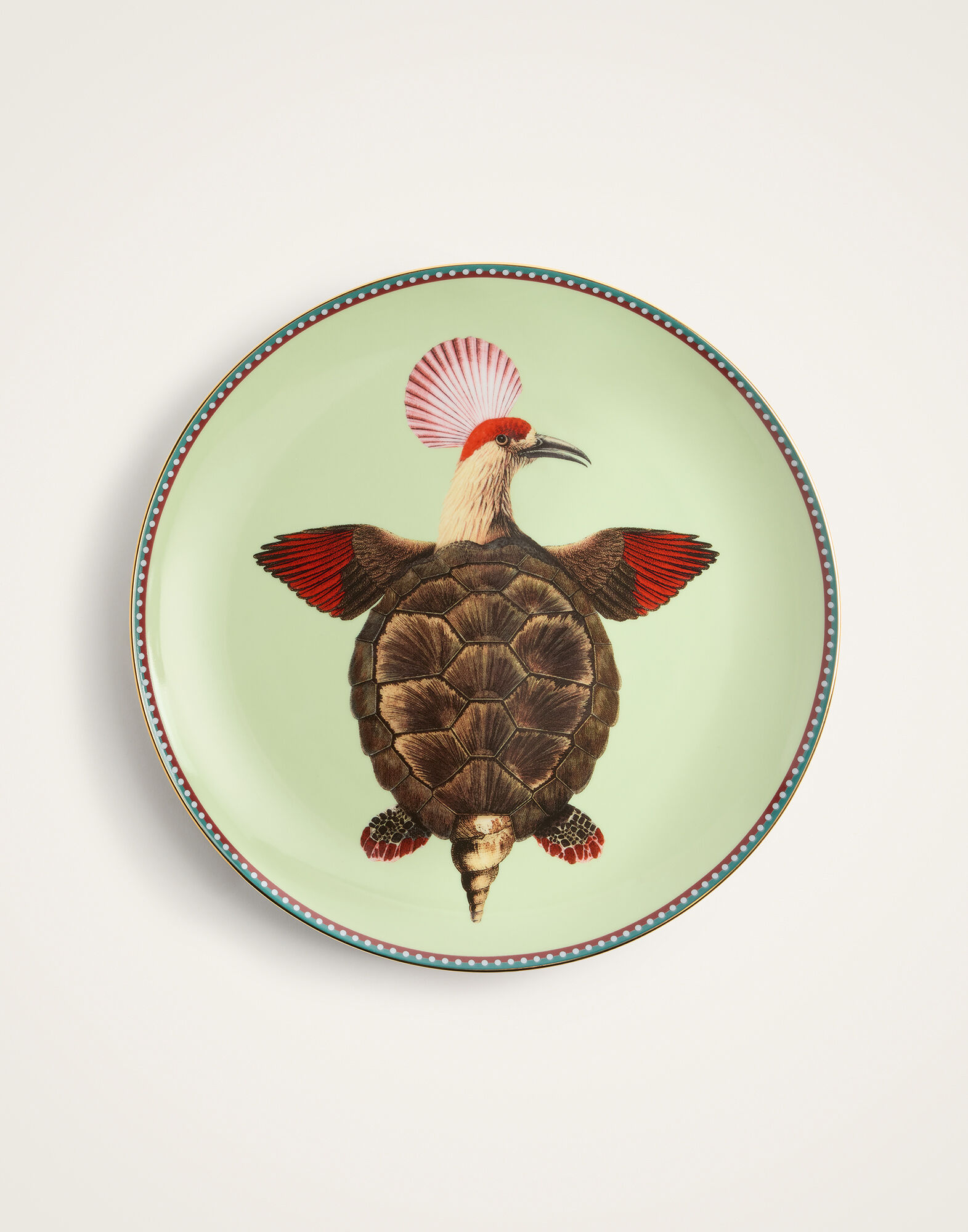 La DoubleJ Decorative Plate Turtlair Salvia DPL0001CER001TRL01GR06