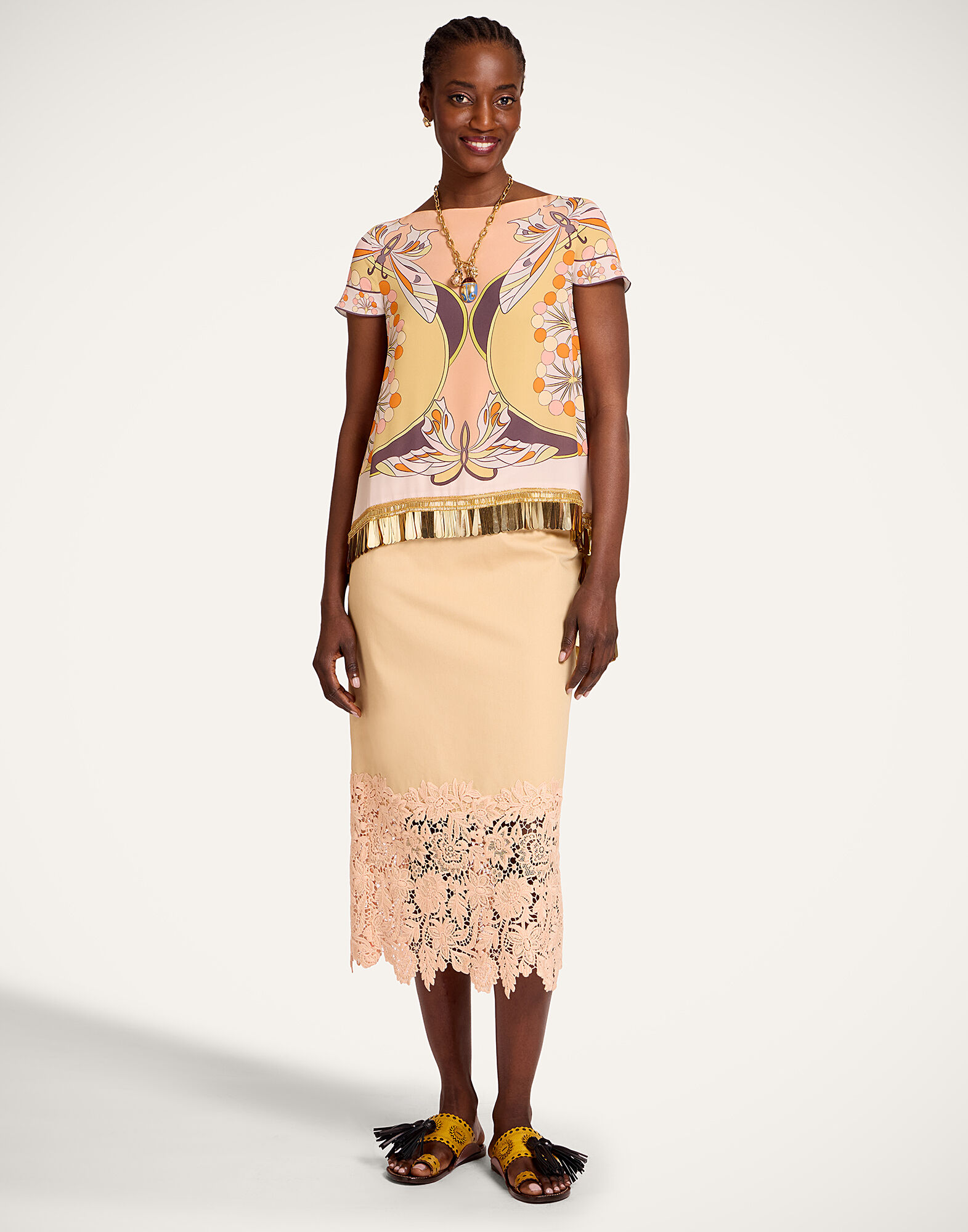 La DoubleJ La Scala High Top Florette Plac&eacute;e Pale Pink TOP0194CRE010FLO08PI02