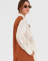 La DoubleJ Embroidered Jacket Solid White JAC0066EMB019SOLIDWH01