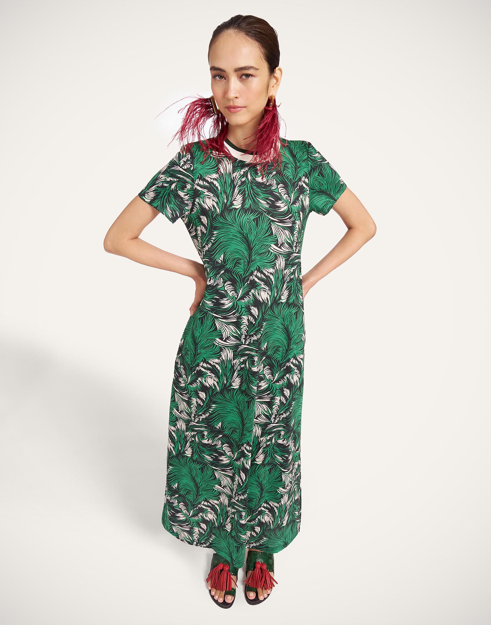 La DoubleJ Sporty Swing Dress Quill Green DRE0247JER002QLL01GR02