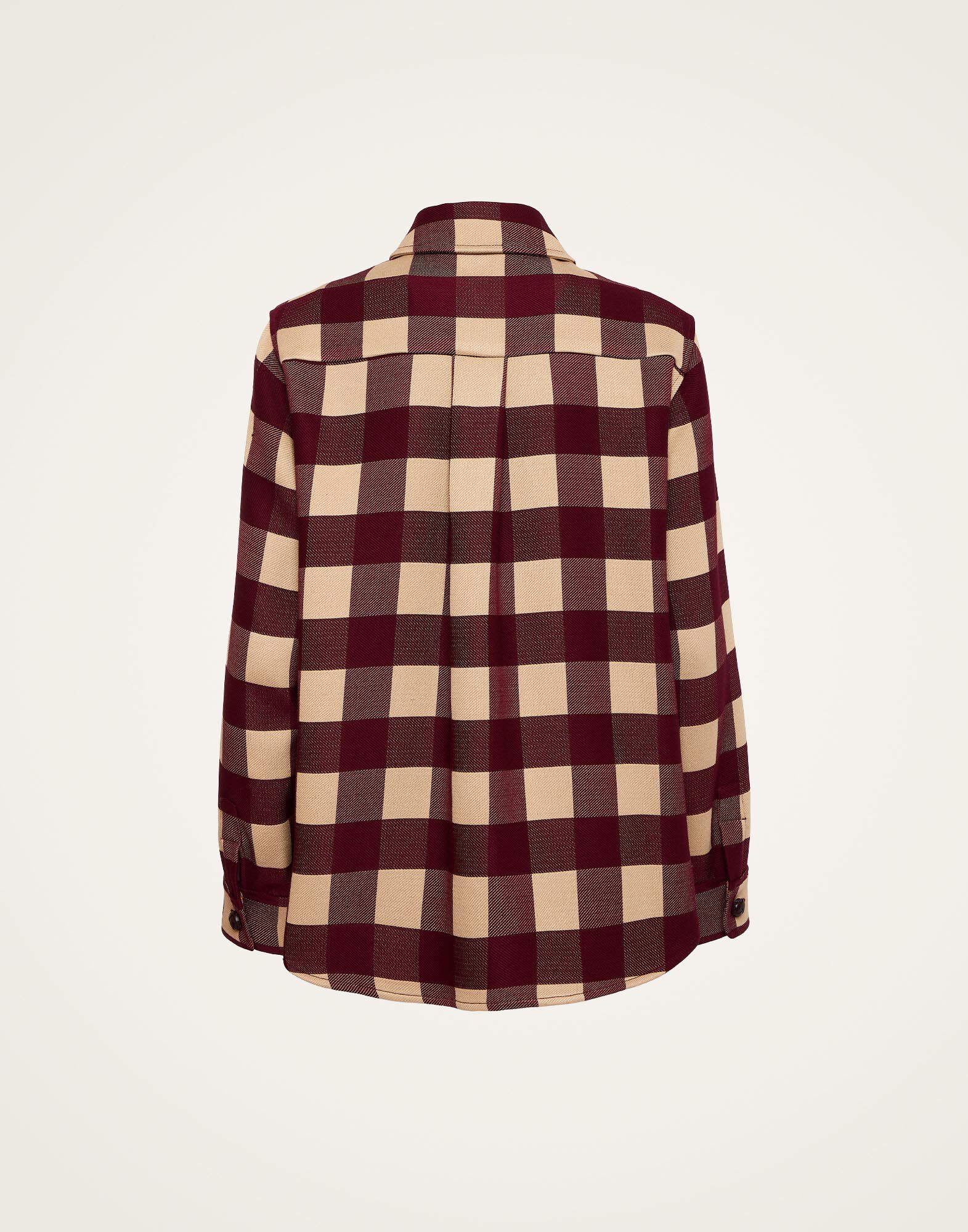 La DoubleJ Better Than Your Boyfriend's Jacket Checkers Burgundy JAC0112VIS021CHK02RE02